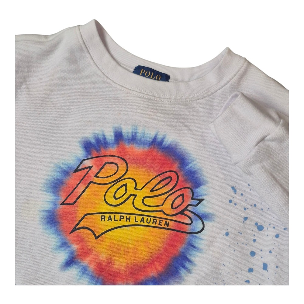 Polo Ralph Lauren Logo‎ Tie-Dye Print Fleece Sweatshirt Kid's 7